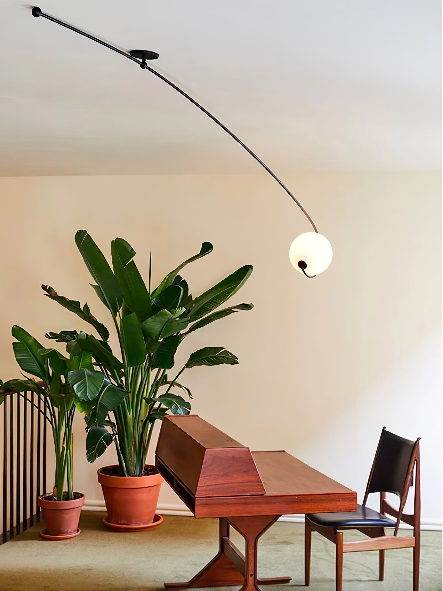 Elsoris Modern Minimalist Curve Glass Ceiling Lamp - Letslighting