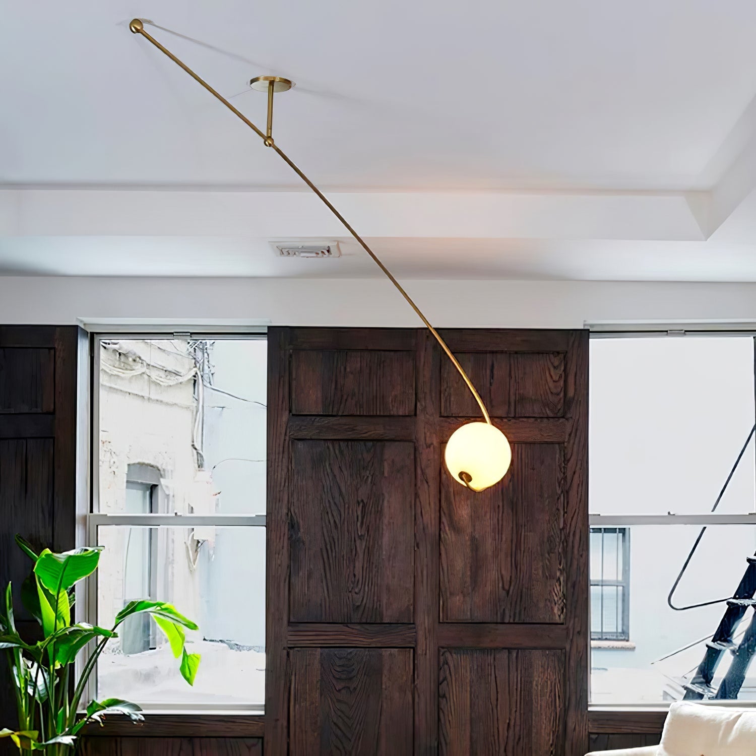 Elsoris Modern Minimalist Curve Glass Ceiling Lamp - Letslighting