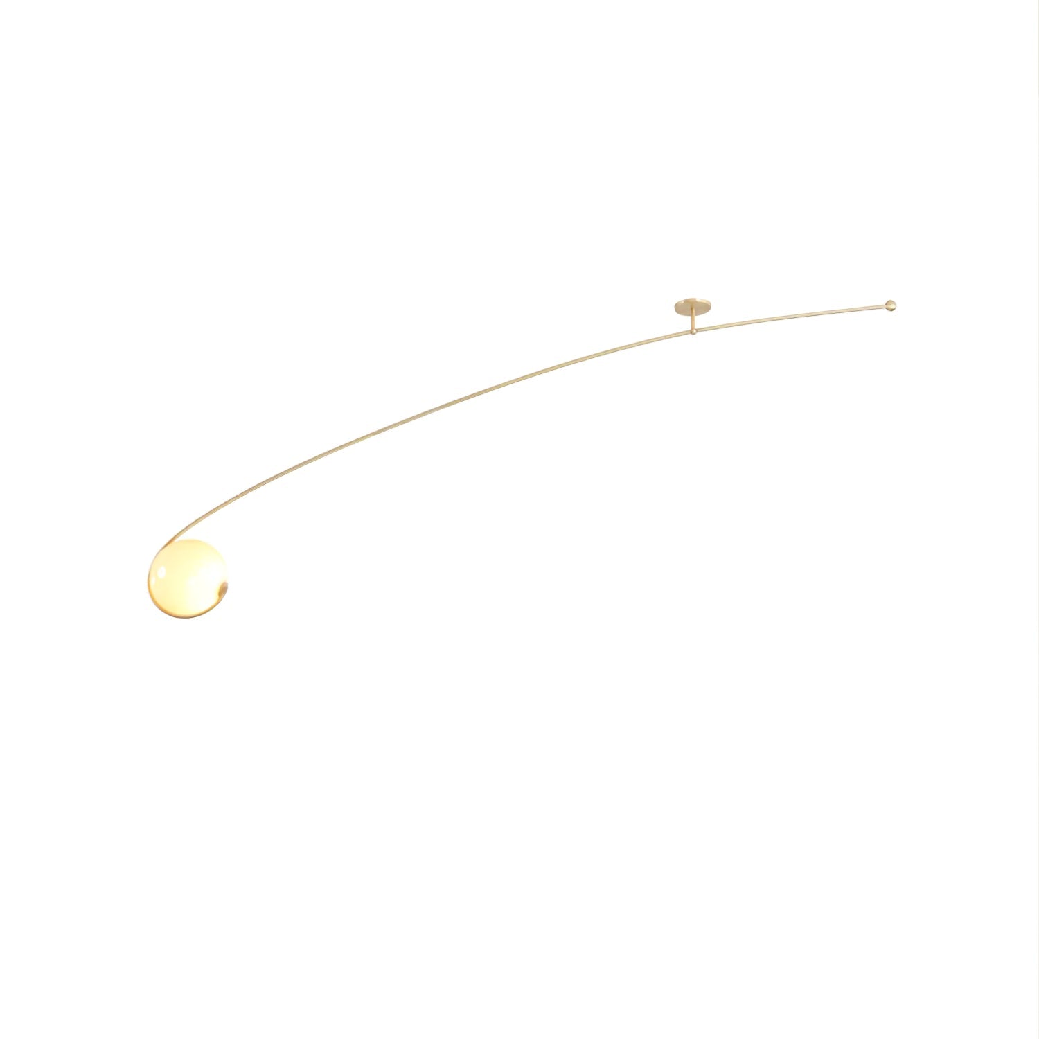 Elsoris Modern Minimalist Curve Glass Ceiling Lamp - Letslighting