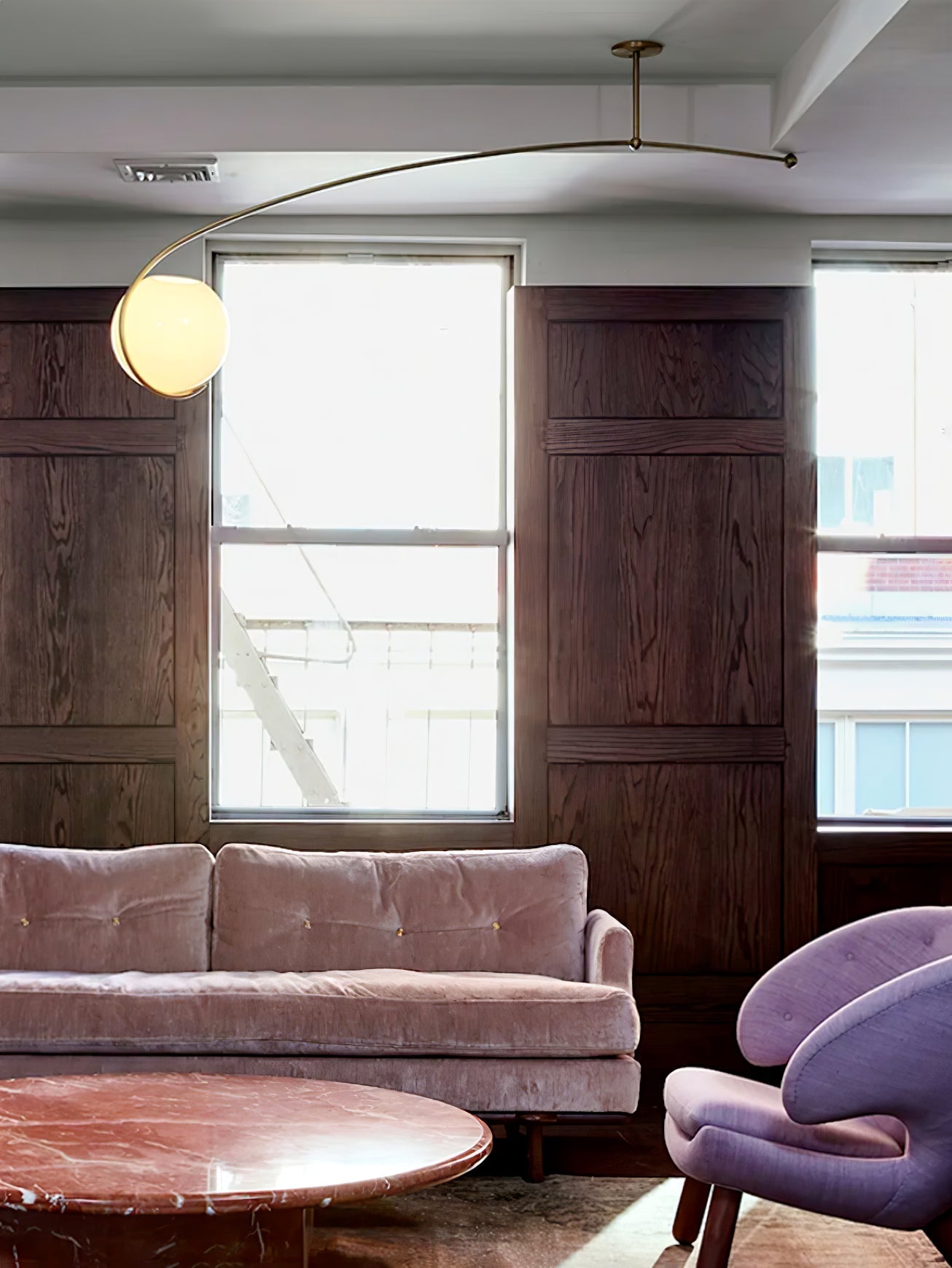 Elsoris Modern Minimalist Curve Glass Ceiling Lamp - Letslighting