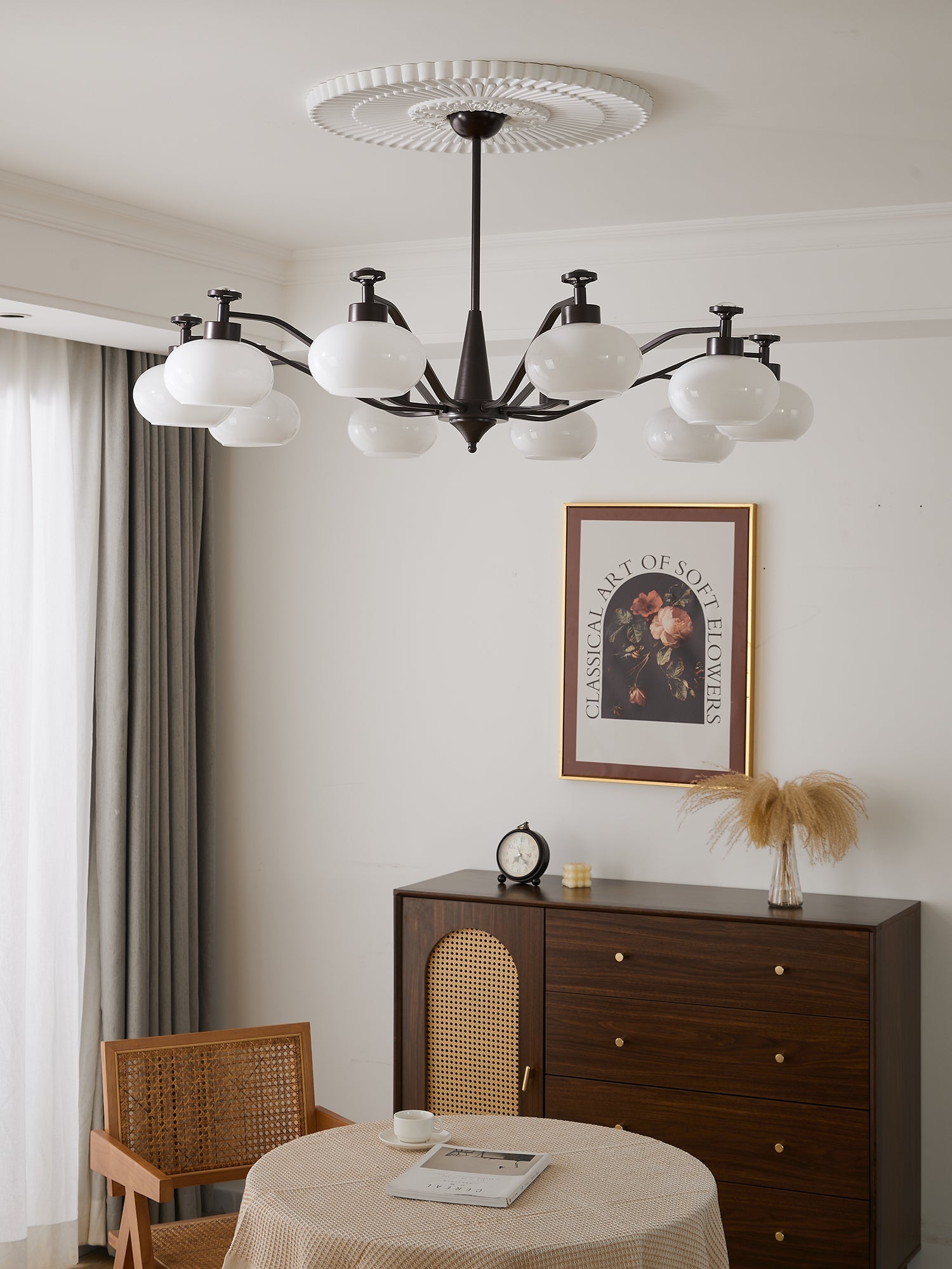 Althaen Elegance Vintage Glass Chandelier - Letslighting