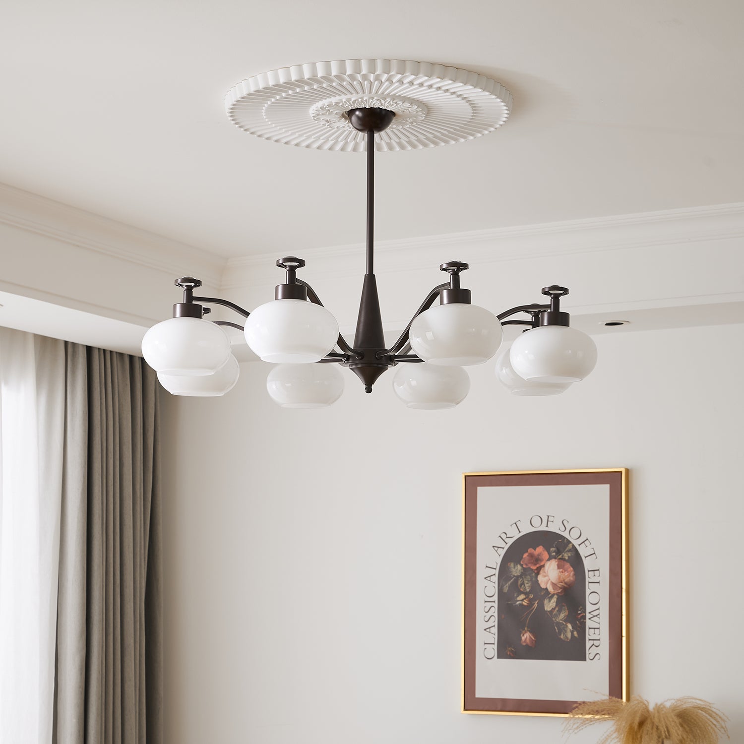 Althaen Elegance Vintage Glass Chandelier - Letslighting