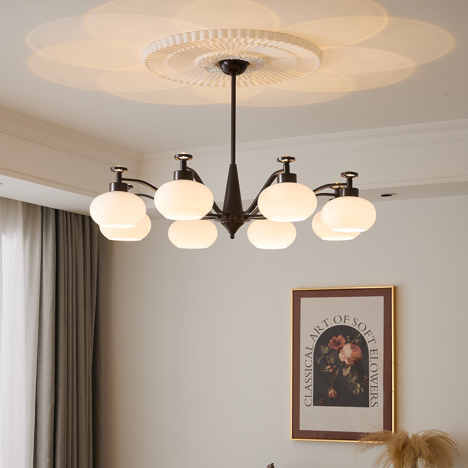 Althaen Elegance Vintage Glass Chandelier - Letslighting