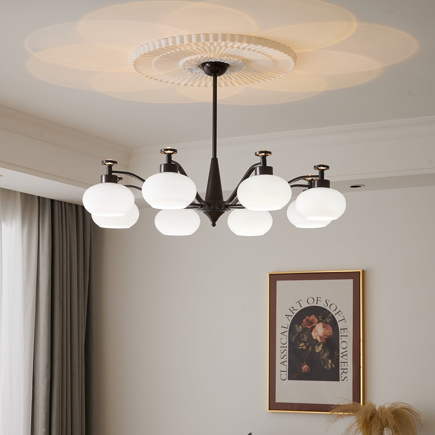 Althaen Elegance Vintage Glass Chandelier - Letslighting