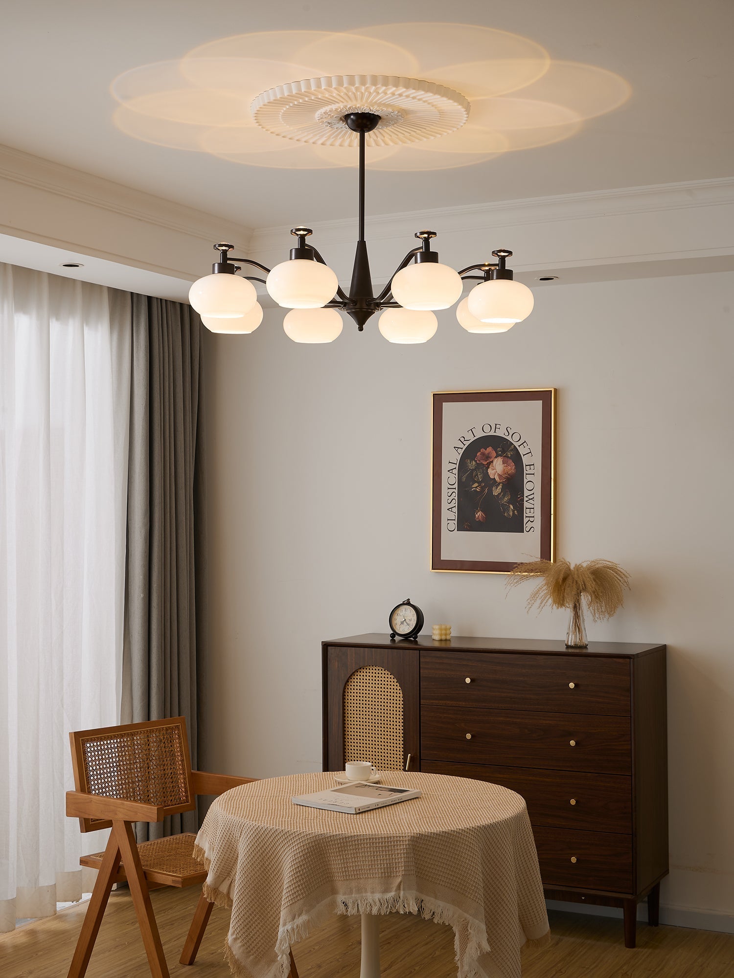Althaen Elegance Vintage Glass Chandelier - Letslighting