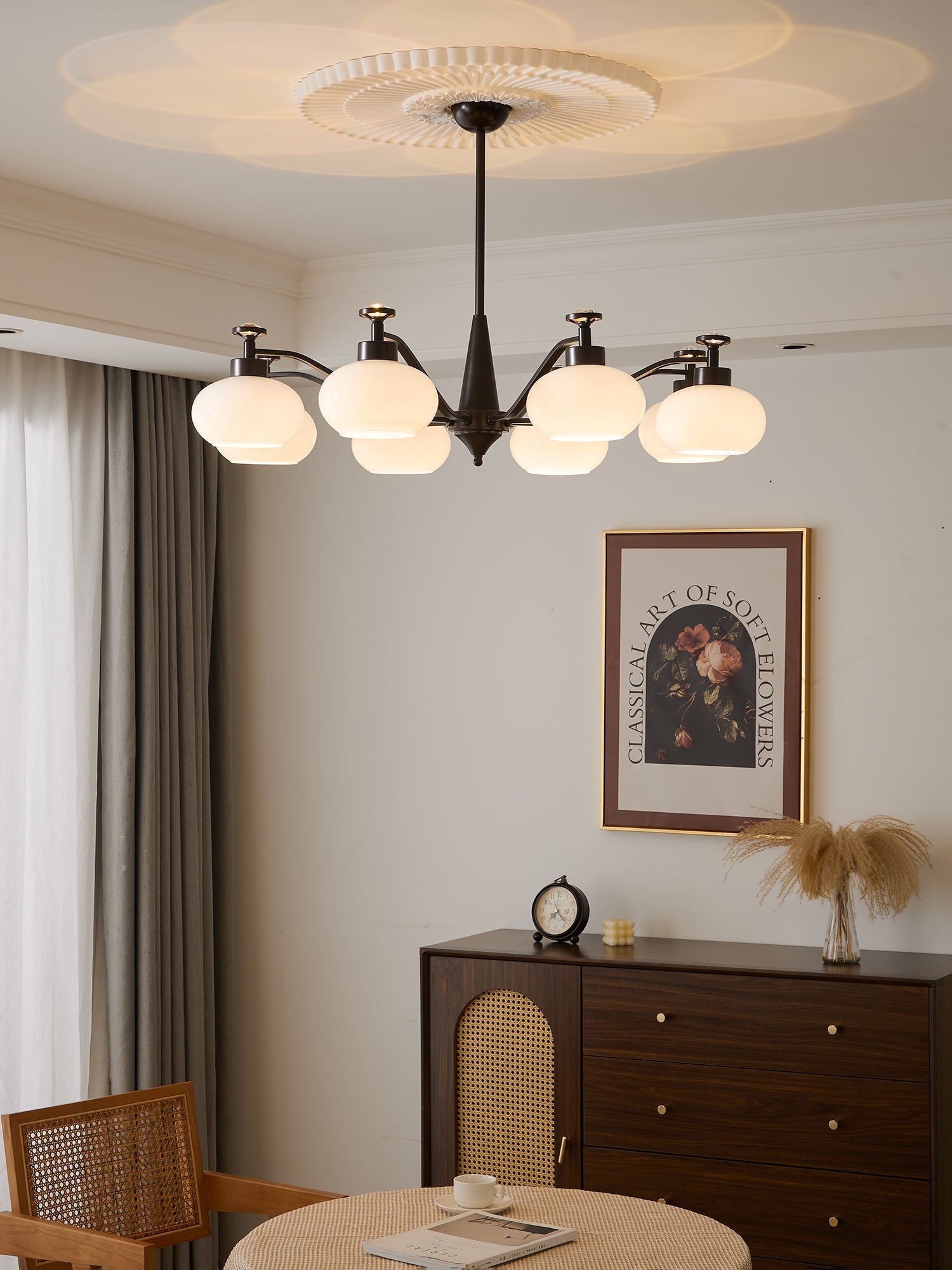 Althaen Elegance Vintage Glass Chandelier - Letslighting