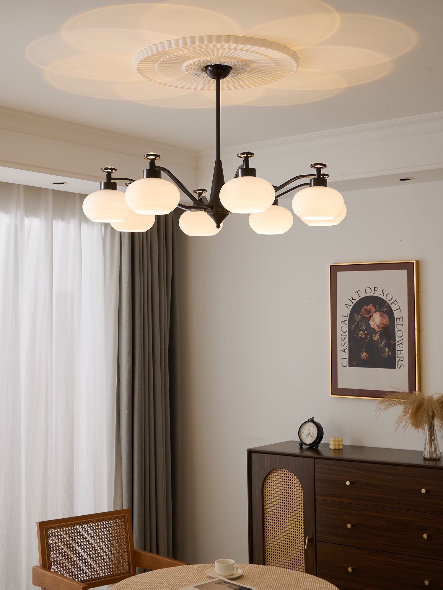 Althaen Elegance Vintage Glass Chandelier - Letslighting