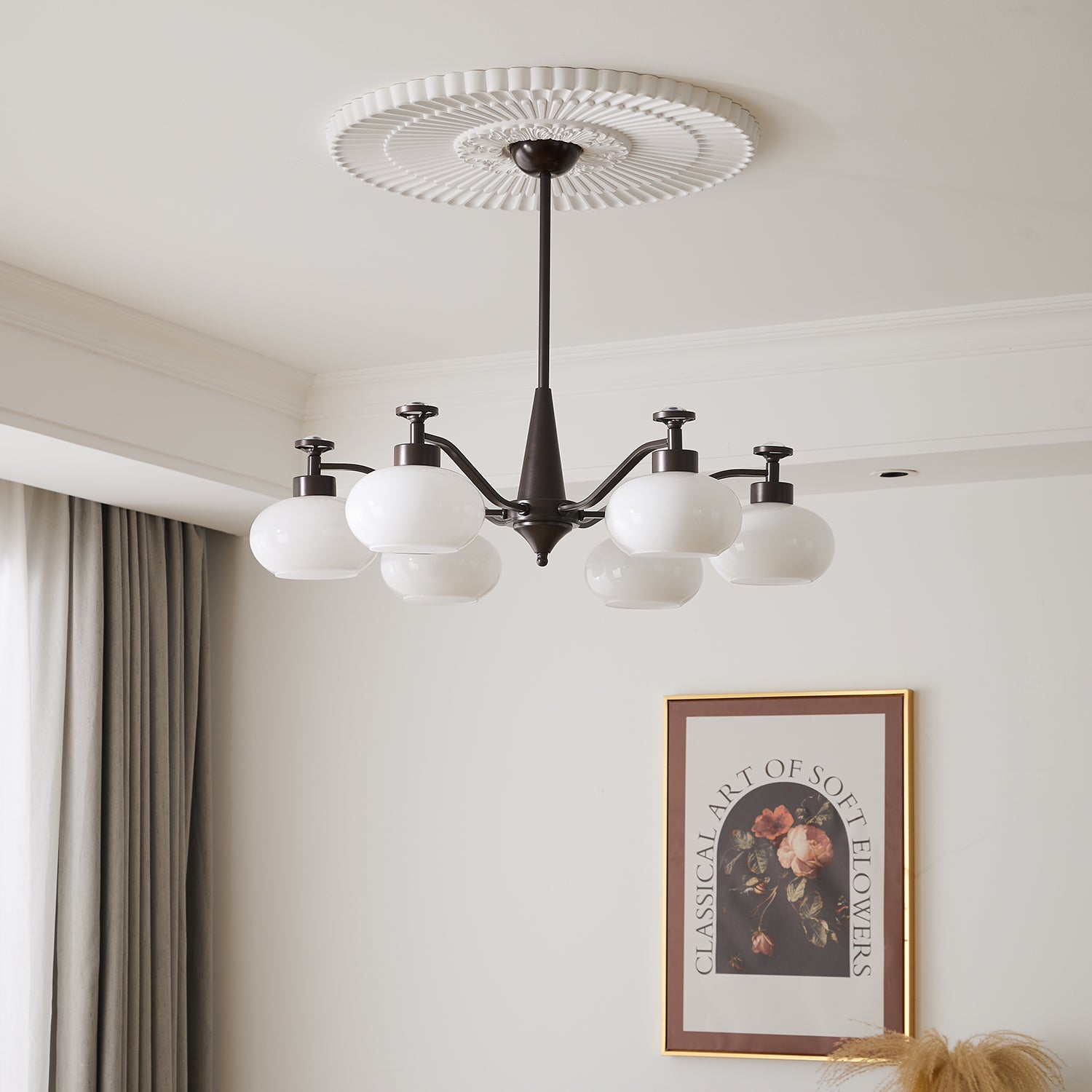 Althaen Elegance Vintage Glass Chandelier - Letslighting