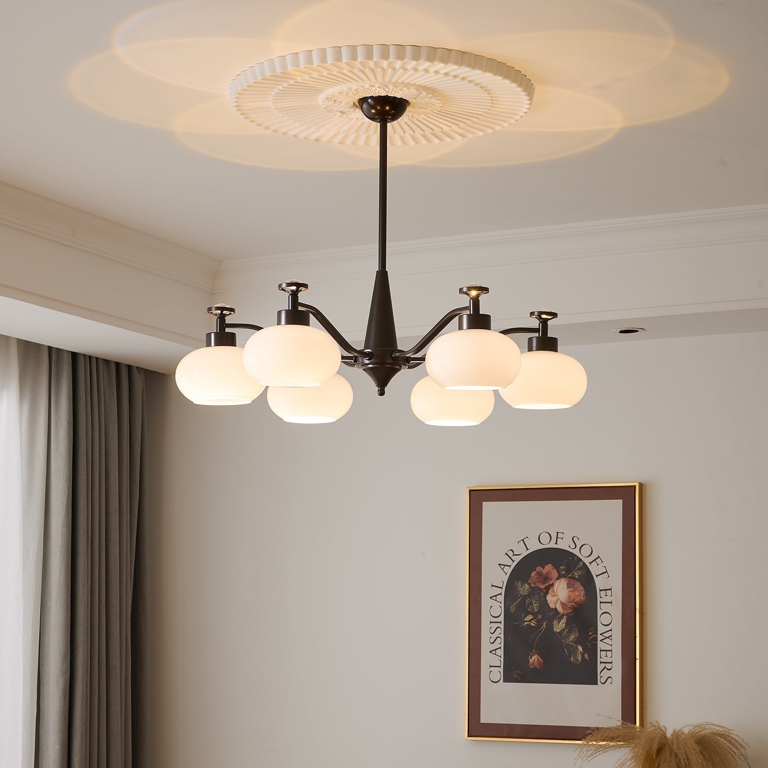 Althaen Elegance Vintage Glass Chandelier - Letslighting