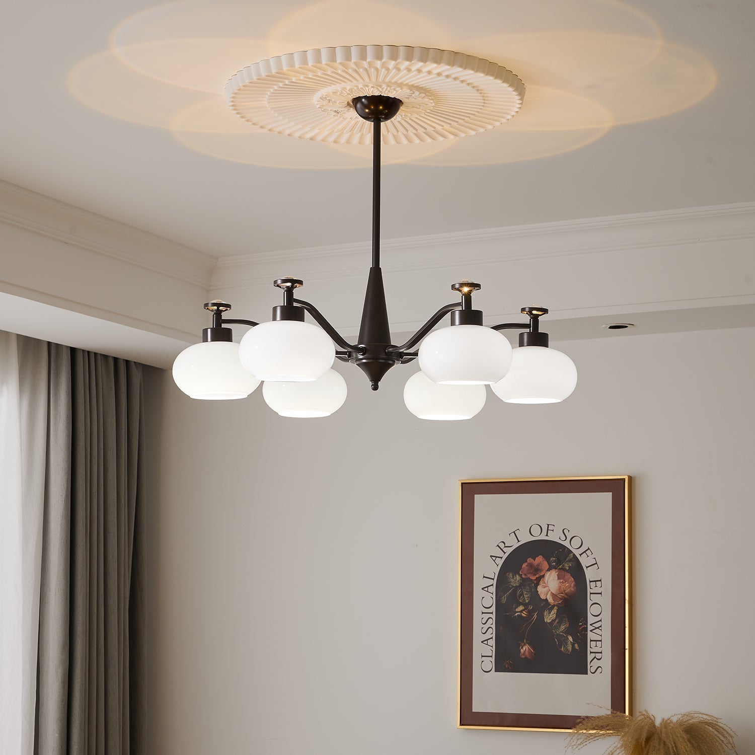 Althaen Elegance Vintage Glass Chandelier - Letslighting