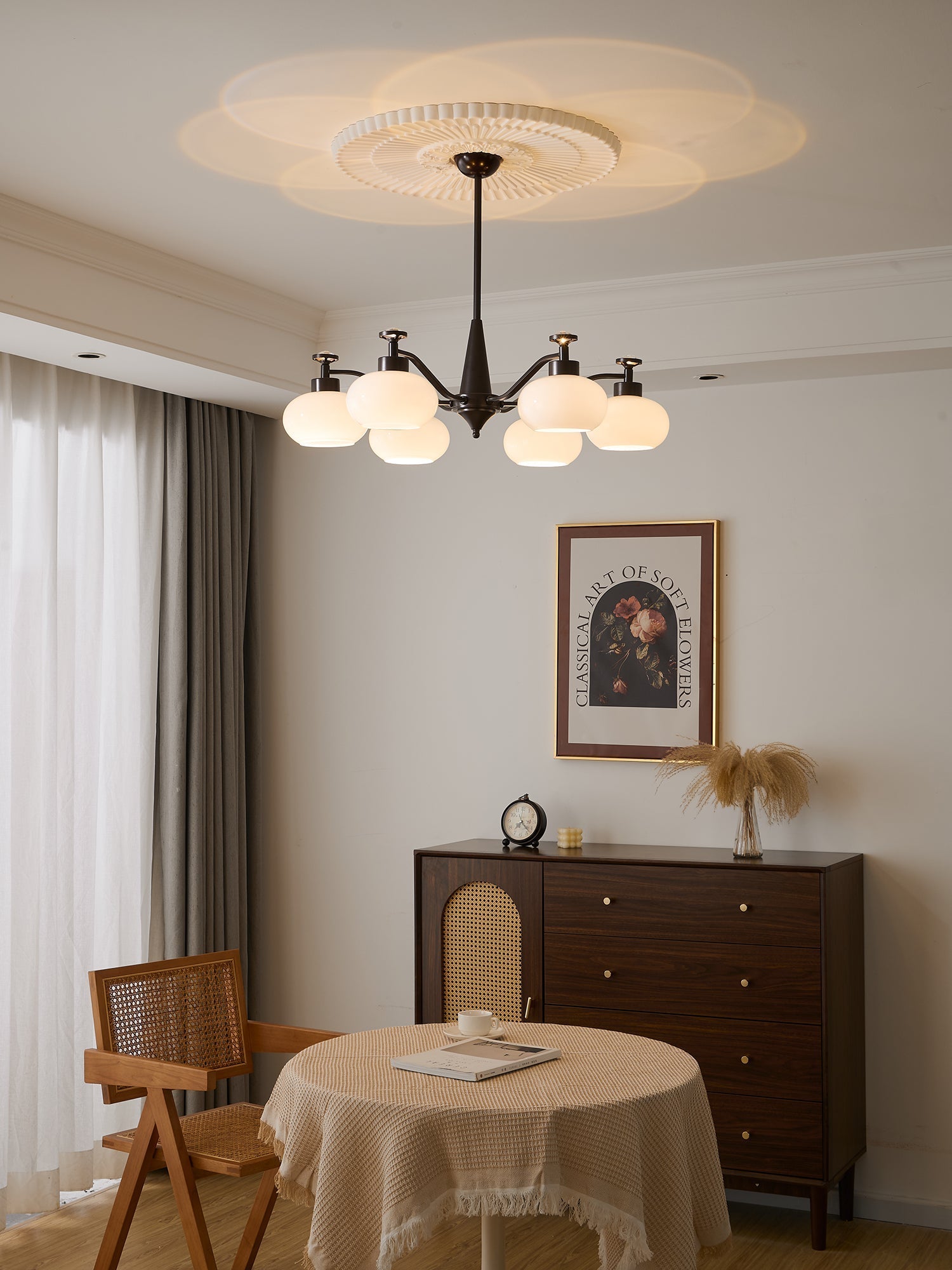 Althaen Elegance Vintage Glass Chandelier - Letslighting