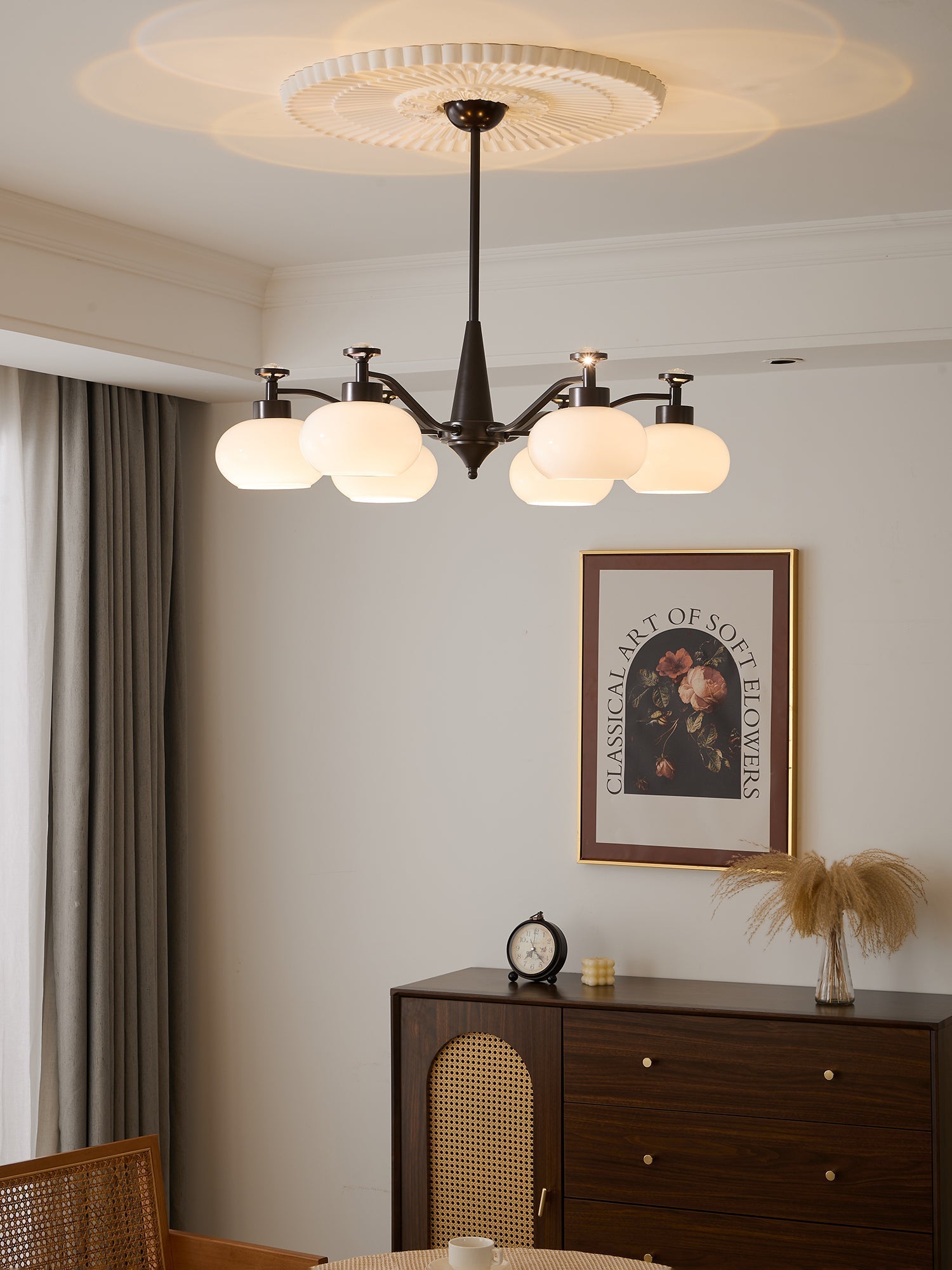 Althaen Elegance Vintage Glass Chandelier - Letslighting