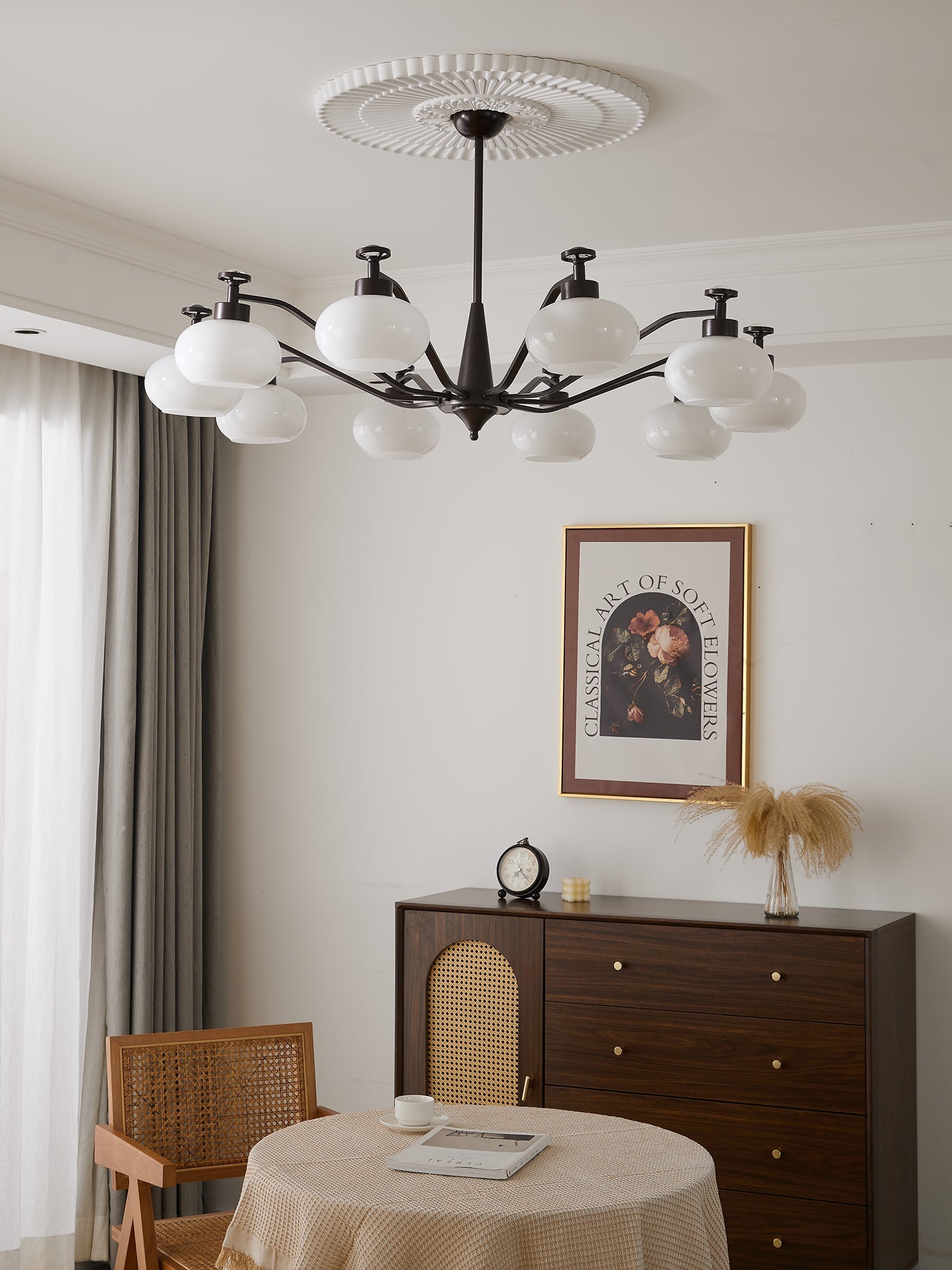 Althaen Elegance Vintage Glass Chandelier - Letslighting