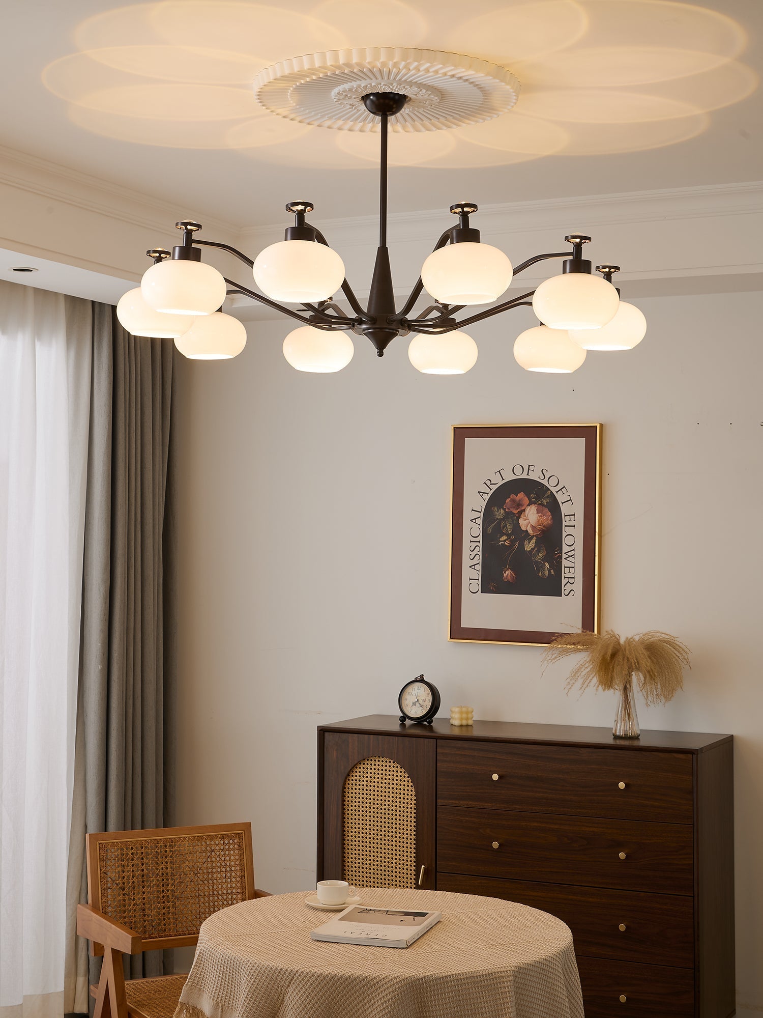 Althaen Elegance Vintage Glass Chandelier - Letslighting