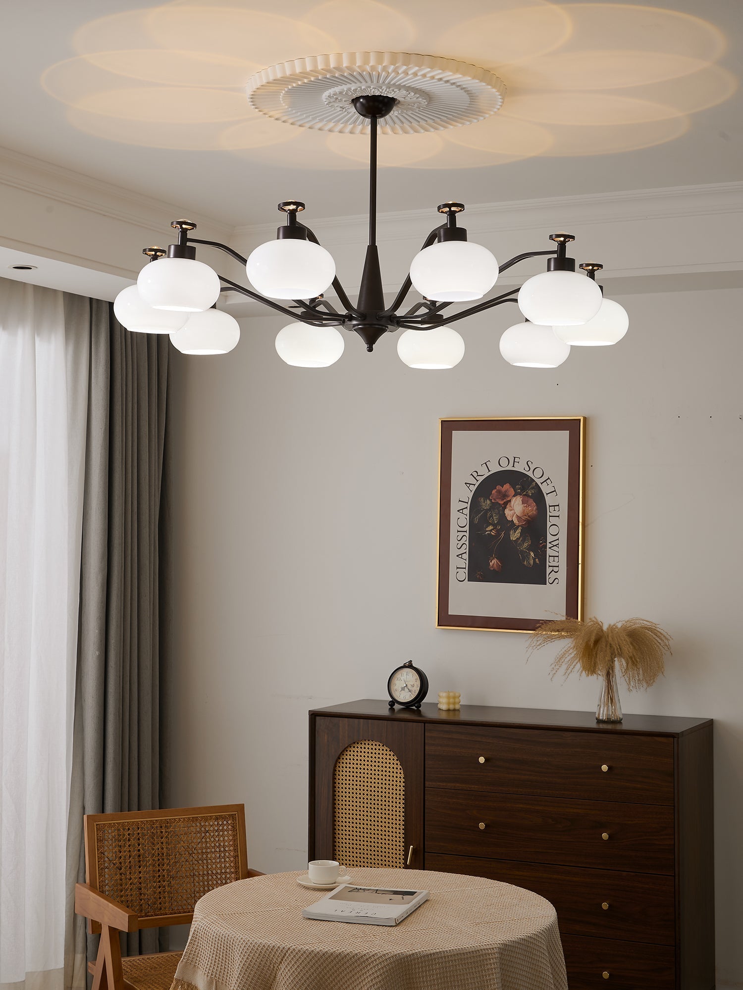 Althaen Elegance Vintage Glass Chandelier - Letslighting