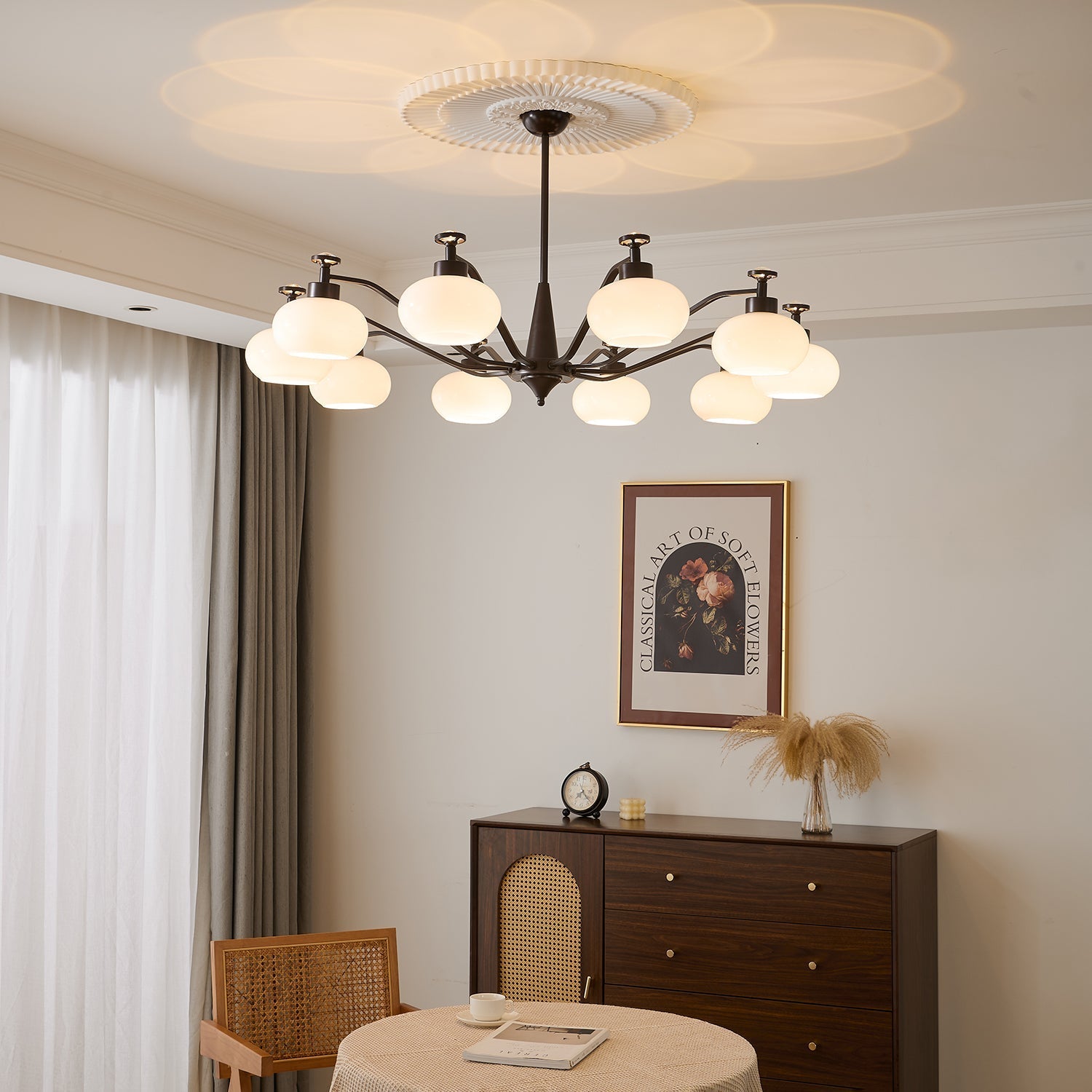 Althaen Elegance Vintage Glass Chandelier - Letslighting