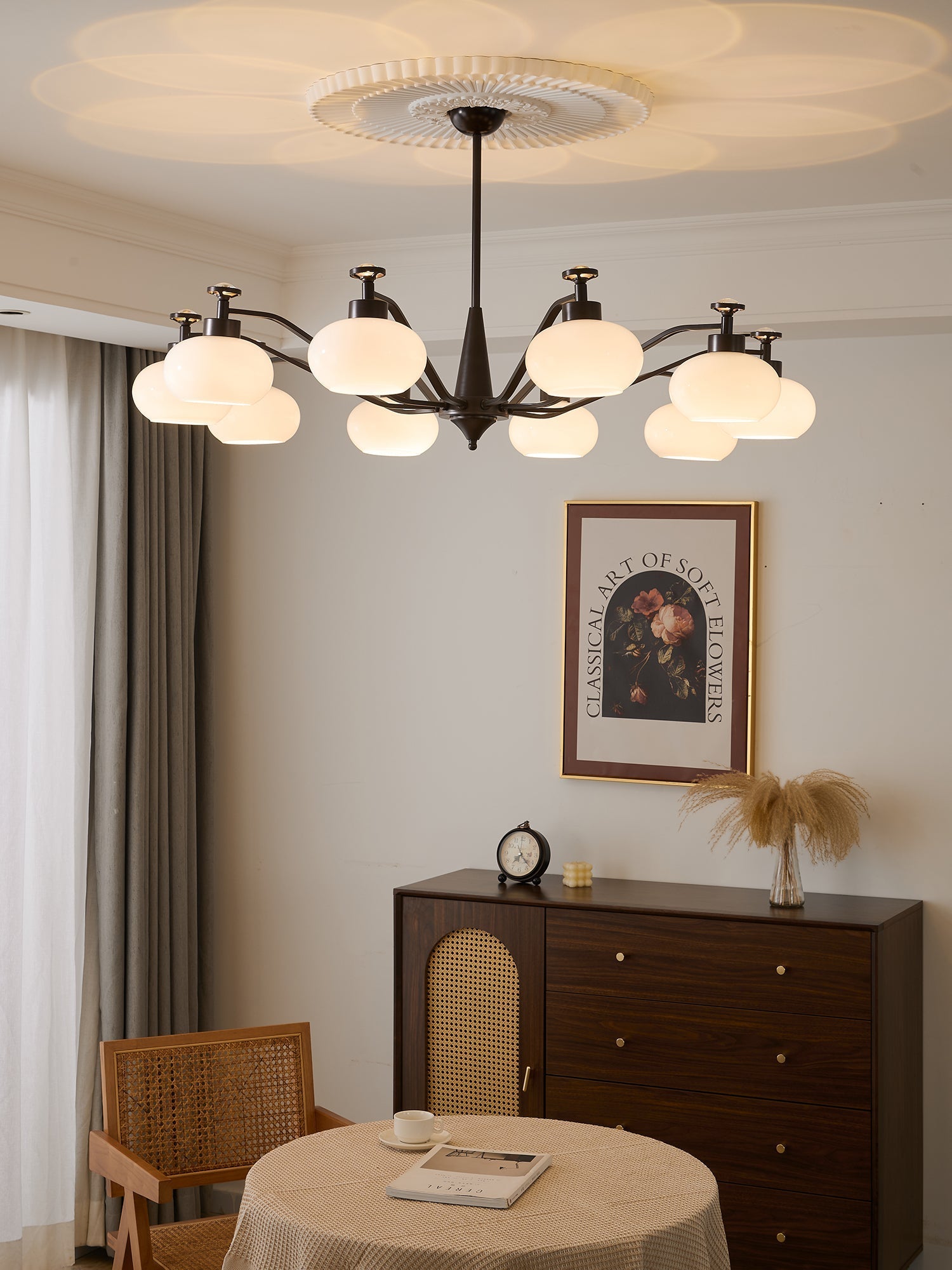 Althaen Elegance Vintage Glass Chandelier - Letslighting