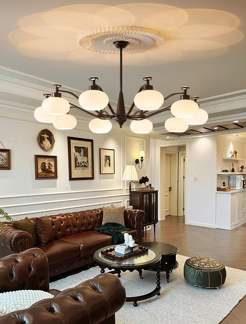 Althaen Elegance Vintage Glass Chandelier - Letslighting
