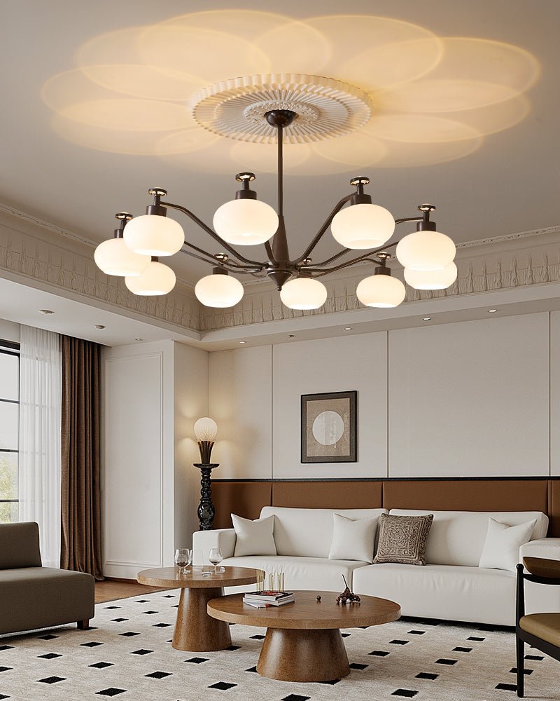 Althaen Elegance Vintage Glass Chandelier - Letslighting