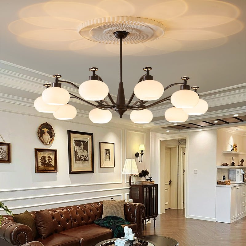 Althaen Elegance Vintage Glass Chandelier - Letslighting
