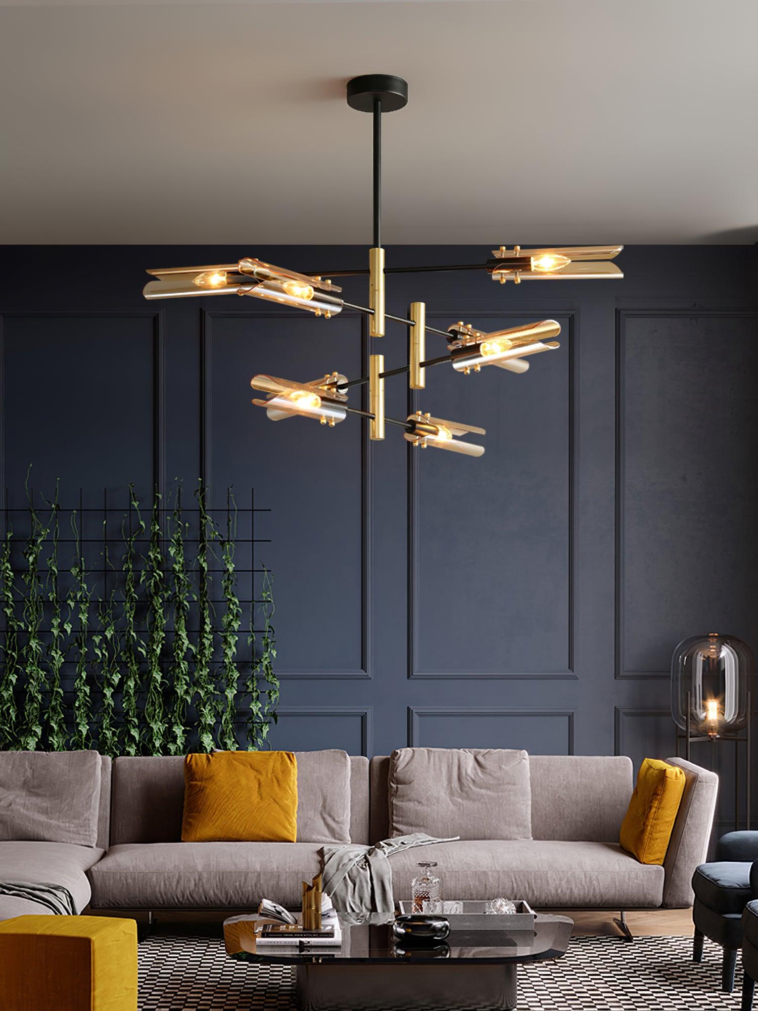 Lustra Chandelier Double 6-Light Modern - Letslighting