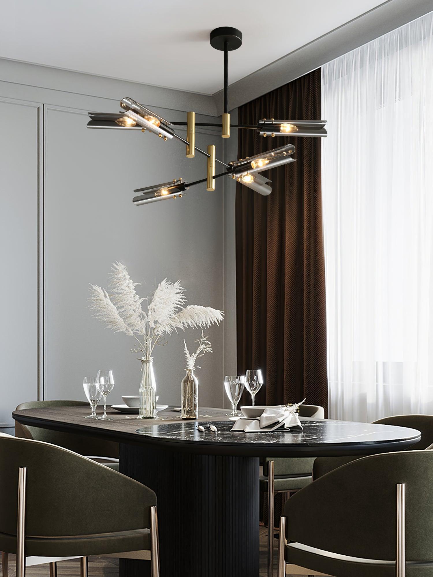 Lustra Chandelier Double 6-Light Modern - Letslighting