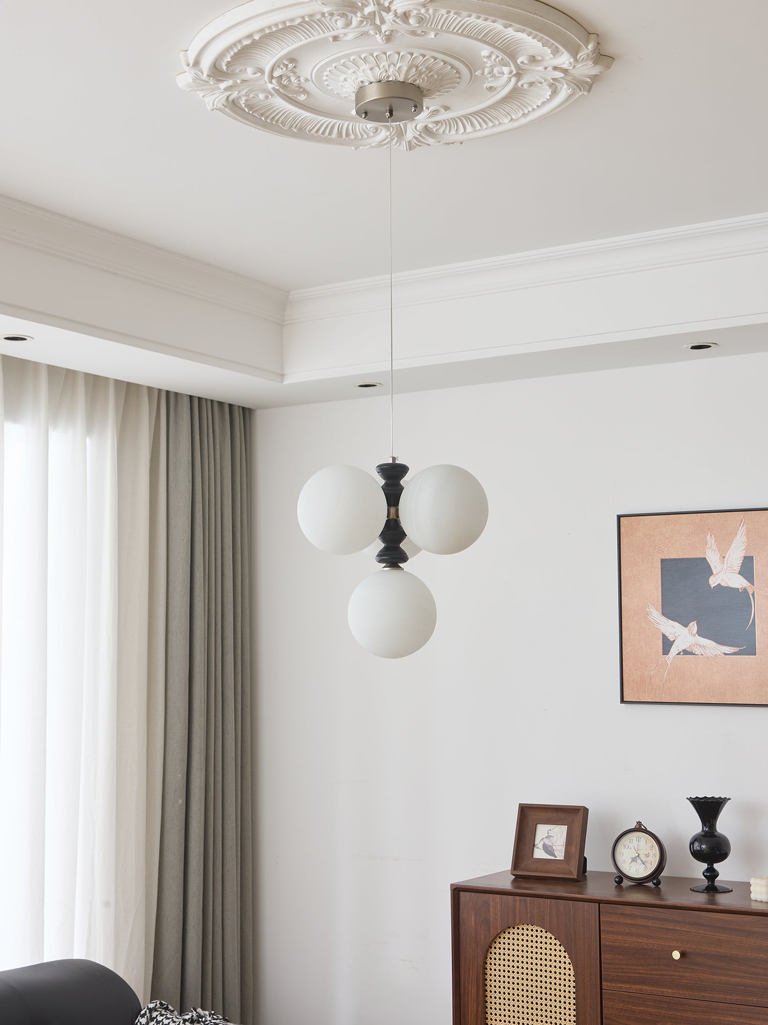 Cucarara Traditional Nordic Art Arc Wood Chandelier - Letslighting