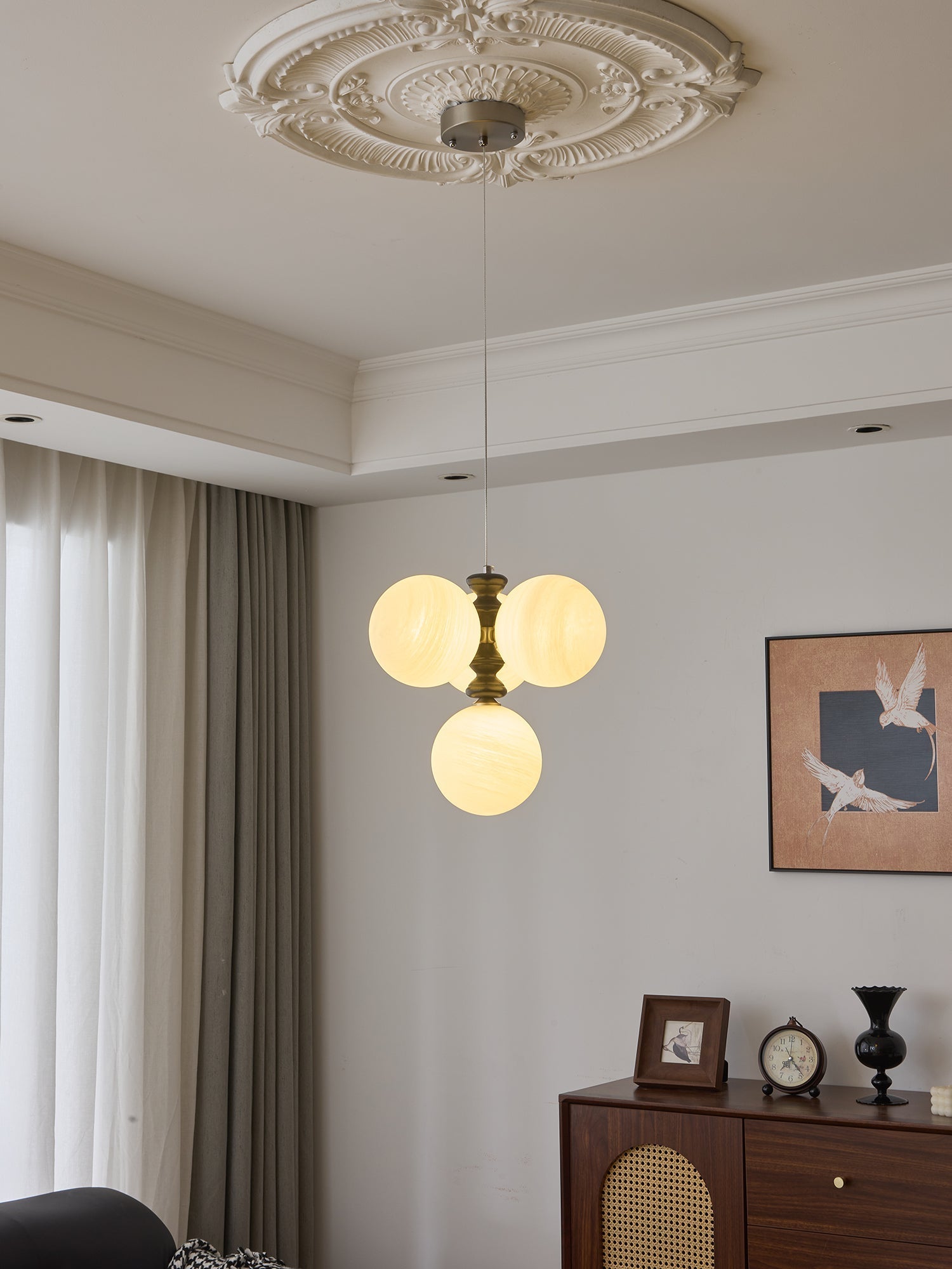 Cucarara Traditional Nordic Art Arc Wood Chandelier - Letslighting