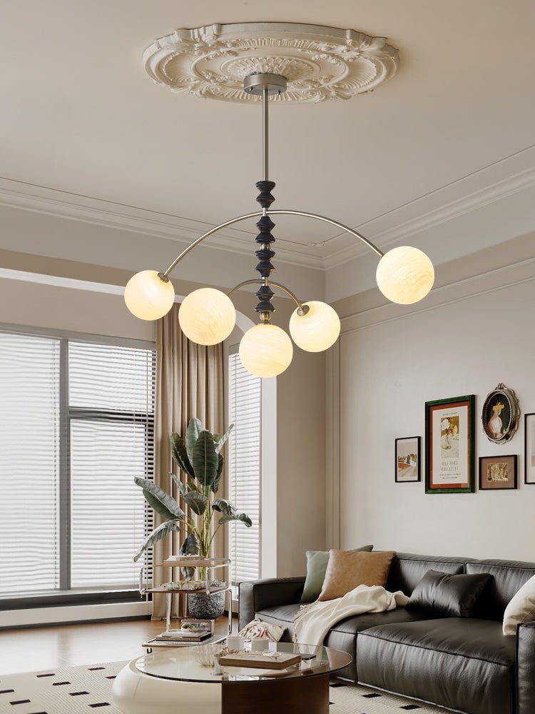 Cucarara Traditional Nordic Art Arc Wood Chandelier - Letslighting