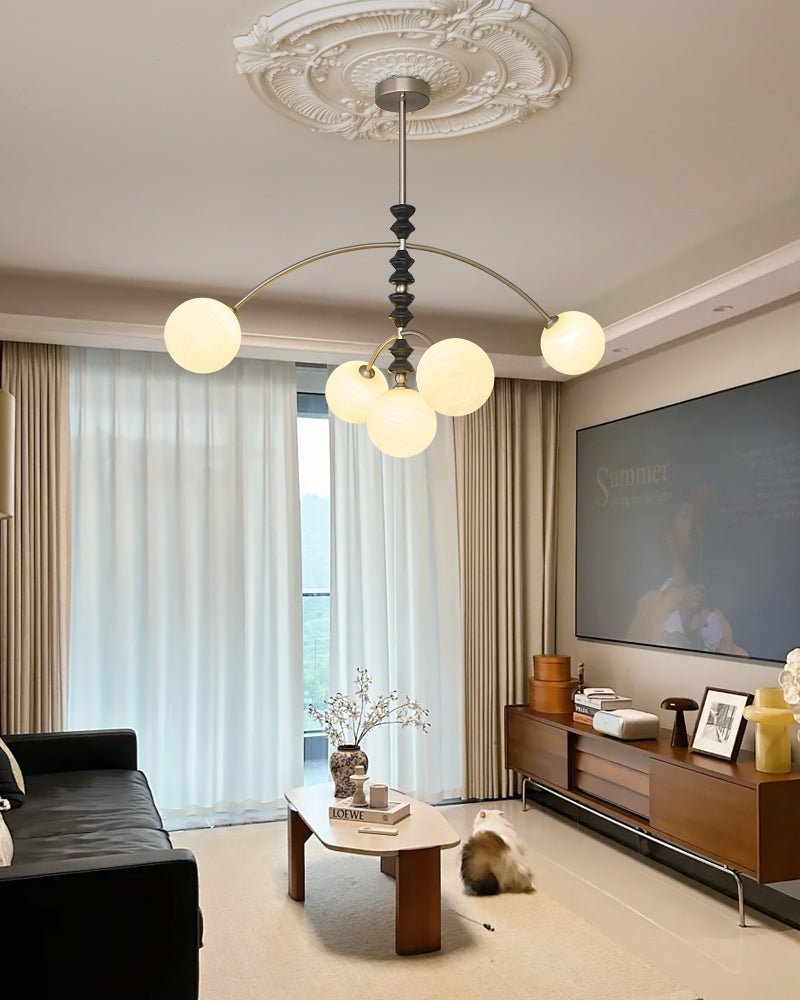 Cucarara Traditional Nordic Art Arc Wood Chandelier - Letslighting