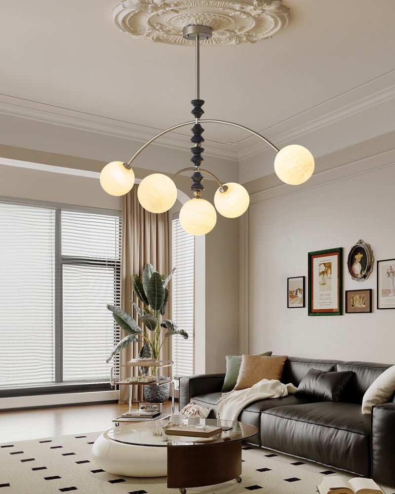 Cucarara Traditional Nordic Art Arc Wood Chandelier - Letslighting