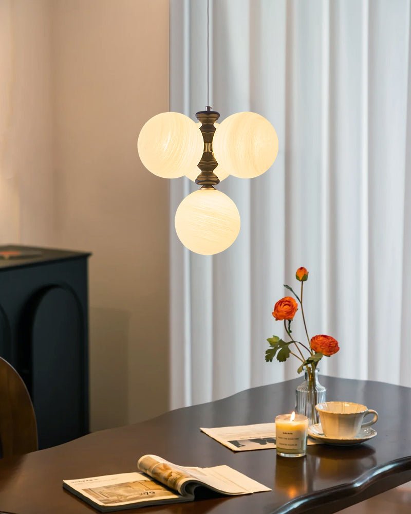 Cucarara Traditional Nordic Art Arc Wood Chandelier - Letslighting