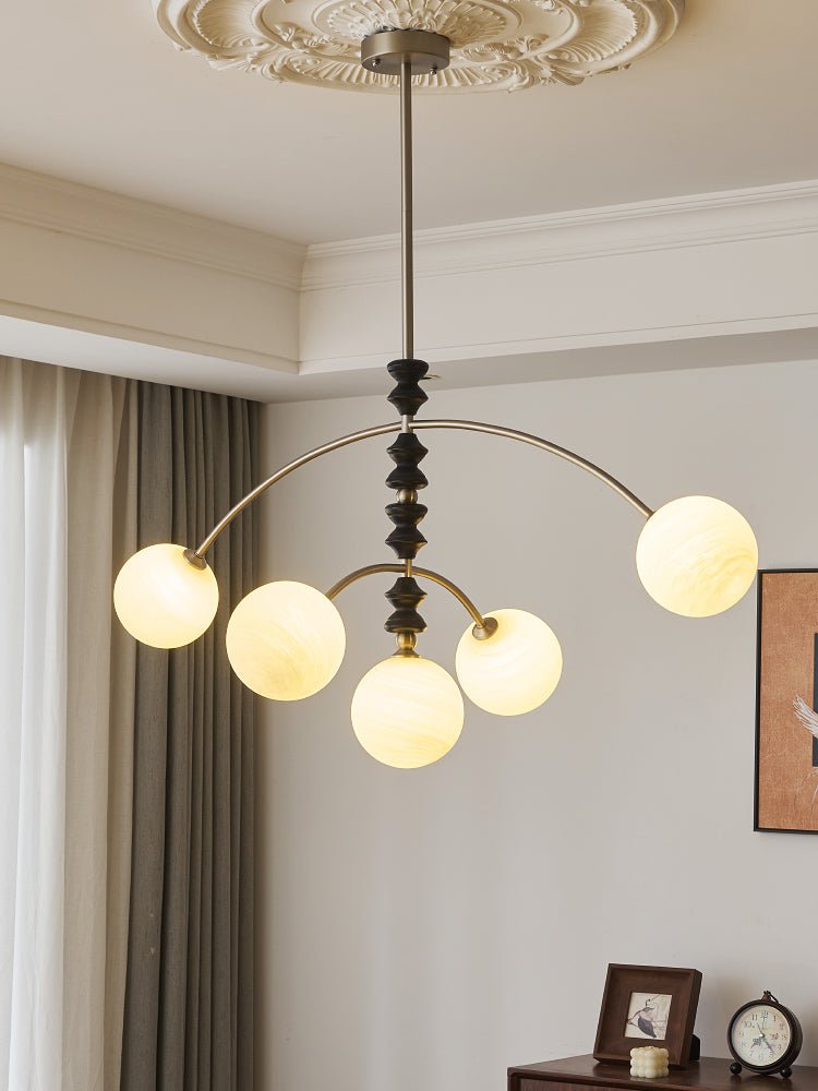 Cucarara Traditional Nordic Art Arc Wood Chandelier - Letslighting