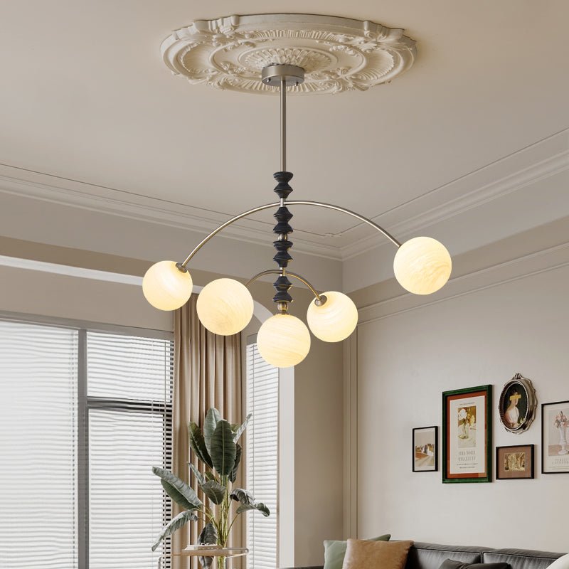 Cucarara Traditional Nordic Art Arc Wood Chandelier - Letslighting