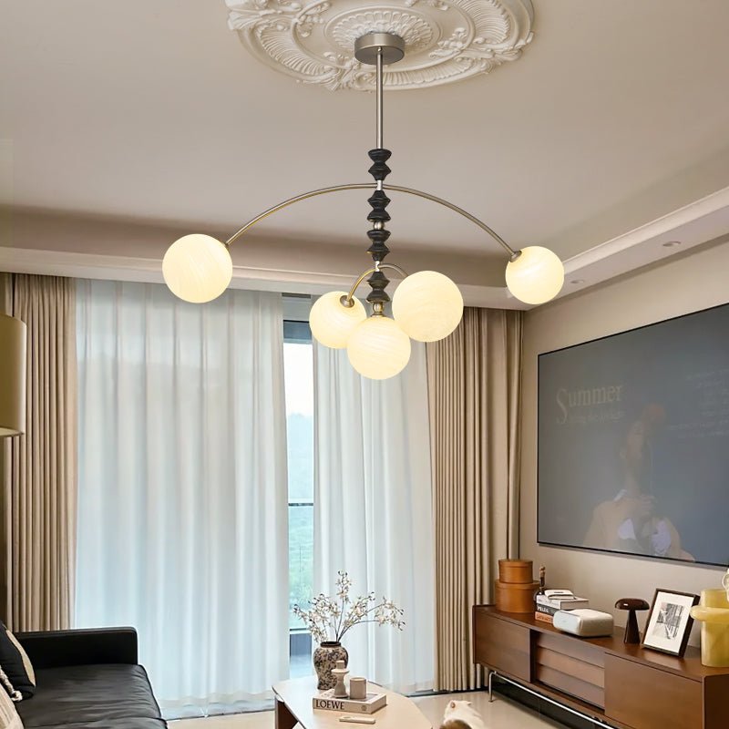 Cucarara Traditional Nordic Art Arc Wood Chandelier - Letslighting