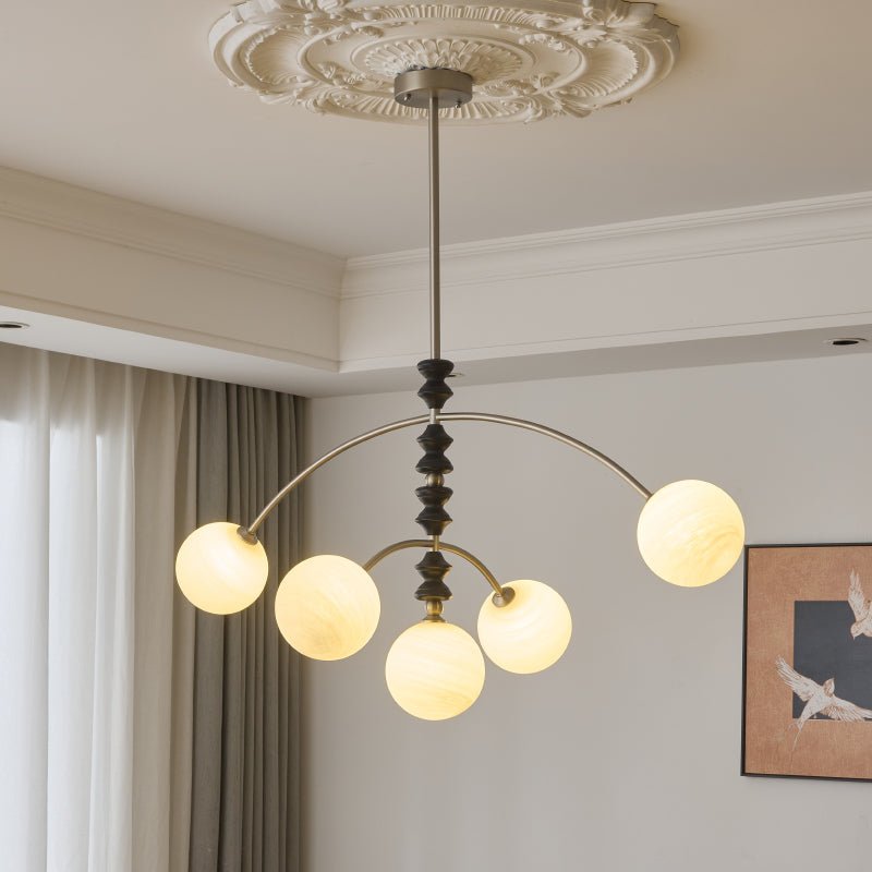 Cucarara Traditional Nordic Art Arc Wood Chandelier - Letslighting