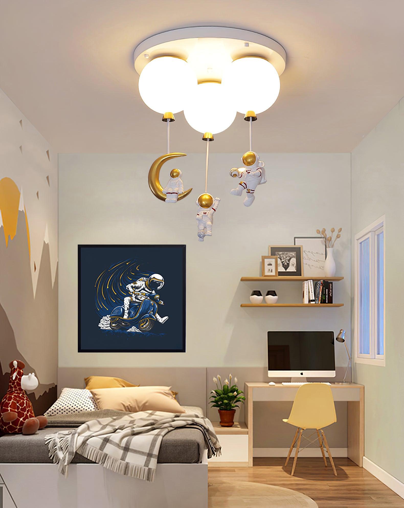 Lustra Ceiling Lamp Astronaut Glossy Balloon for Kid's Room - Letslighting