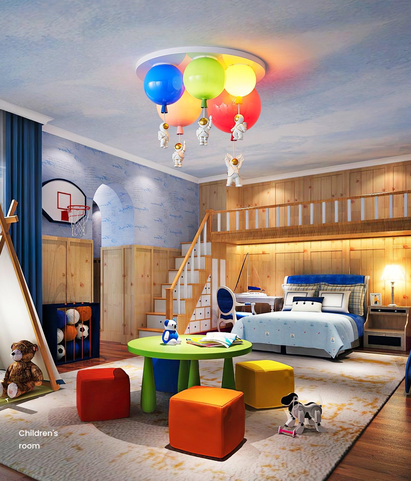 Lustra Ceiling Lamp Astronaut Glossy Balloon for Kid's Room - Letslighting