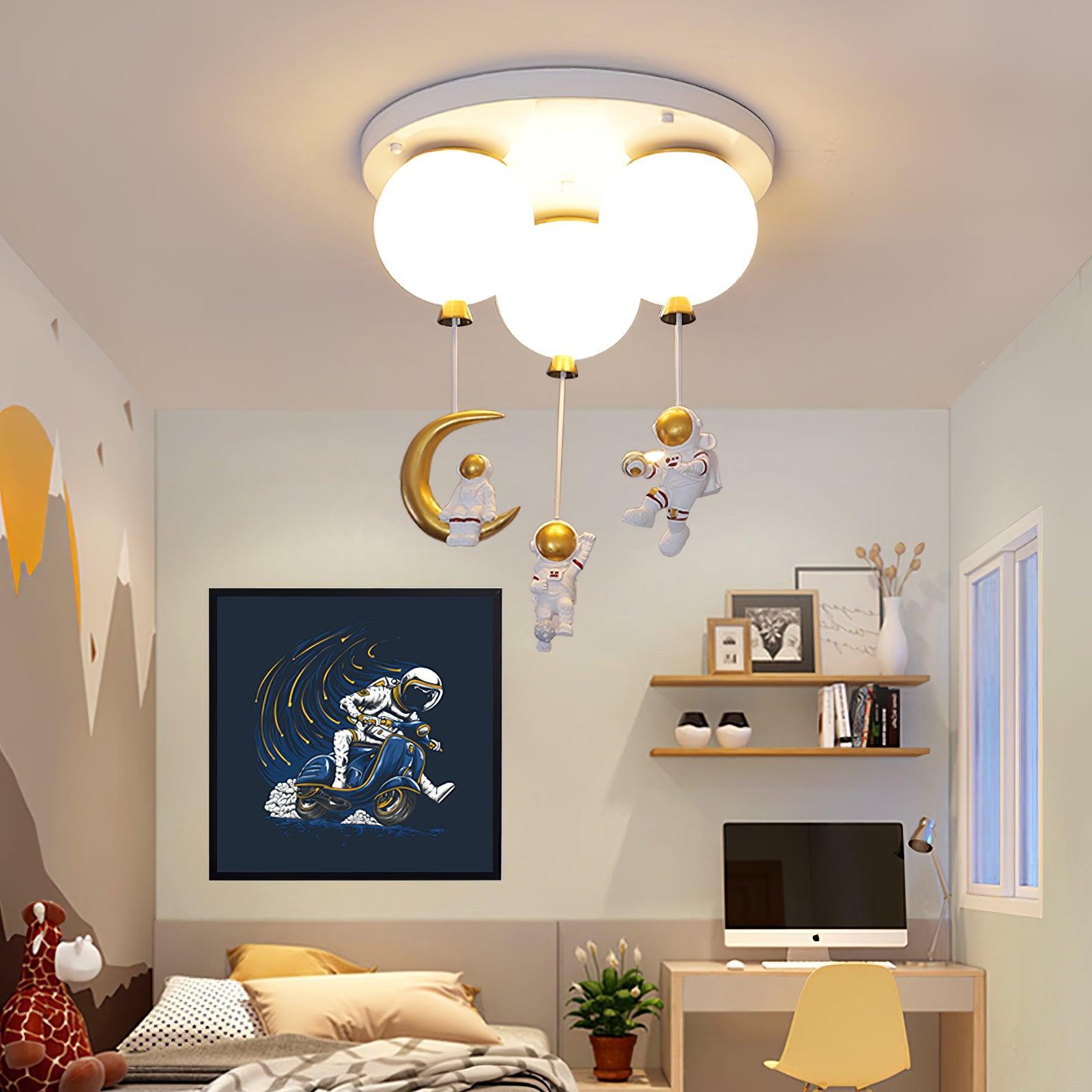 Lustra Ceiling Lamp Astronaut Glossy Balloon for Kid's Room - Letslighting