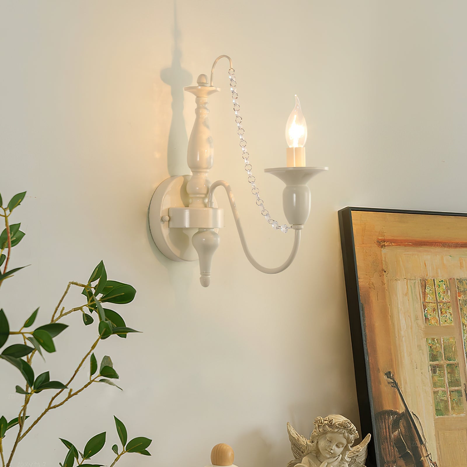 Jarnbruvys Traditional Candle Crystal Wall Lamp - Letslighting