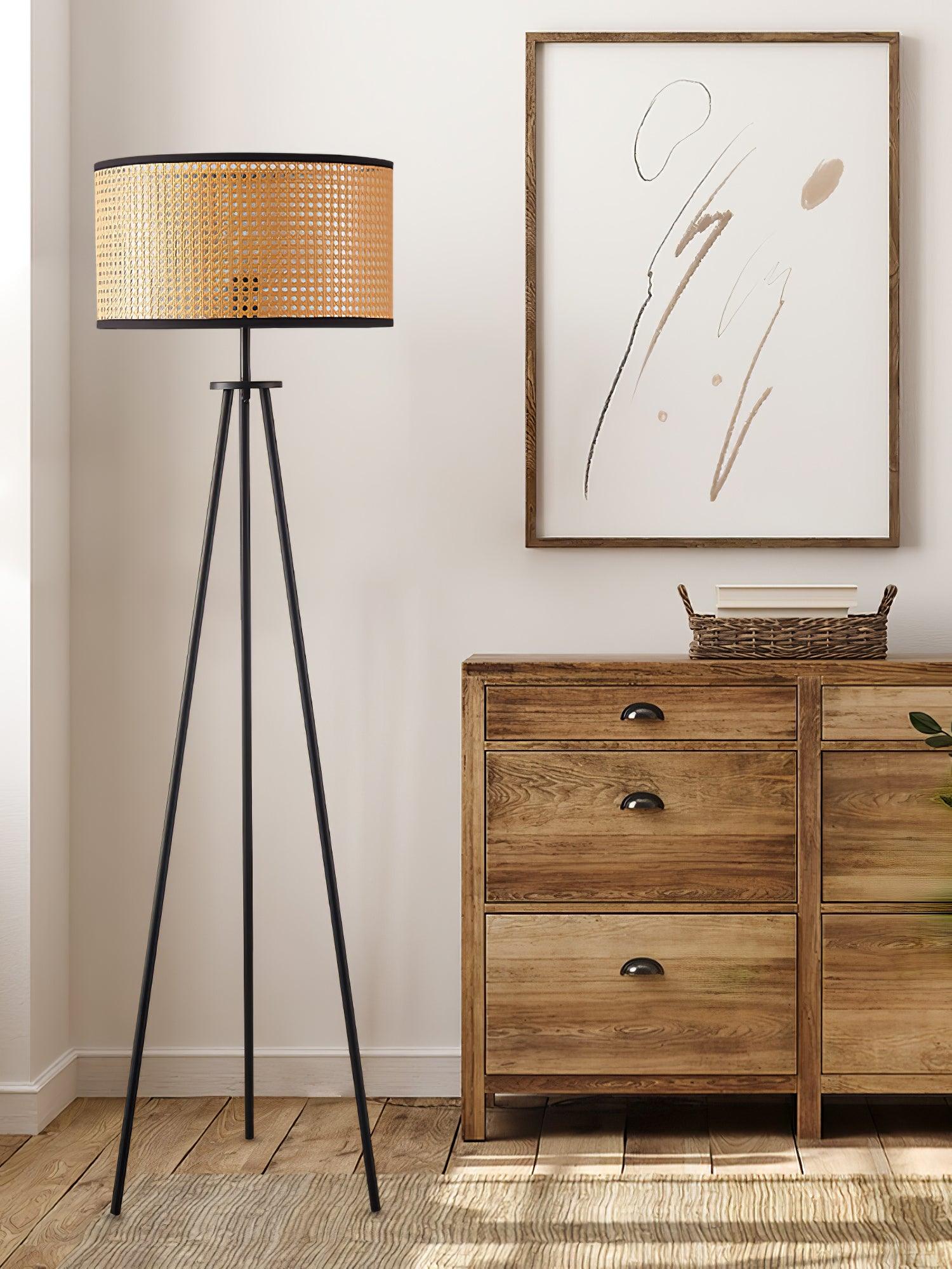 Trio Vintage Bamboo Floor Lamp - Letslighting