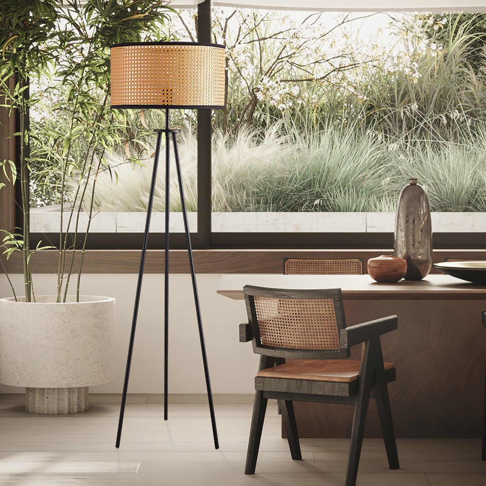Trio Vintage Bamboo Floor Lamp - Letslighting