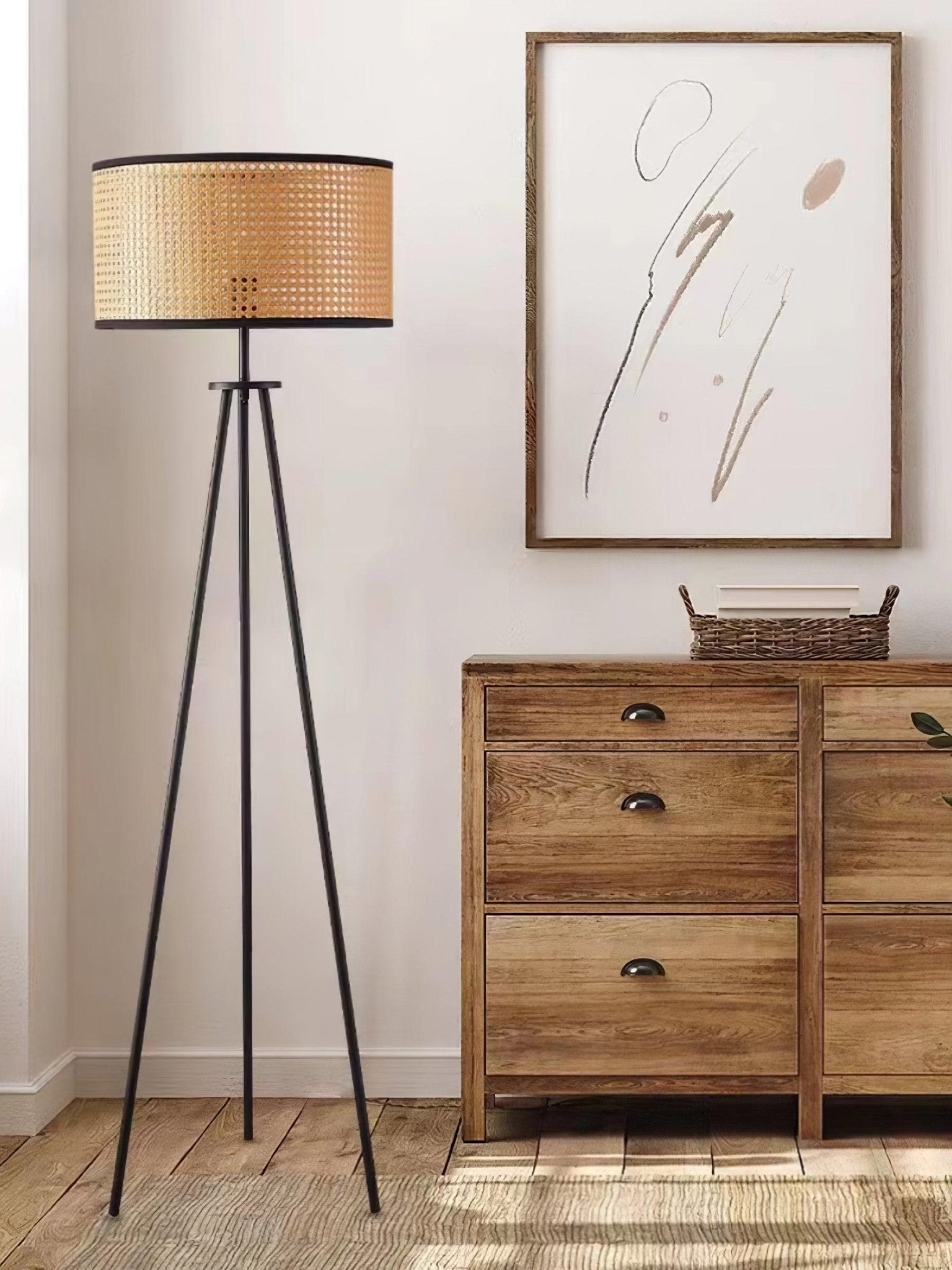 Trio Vintage Bamboo Floor Lamp - Letslighting
