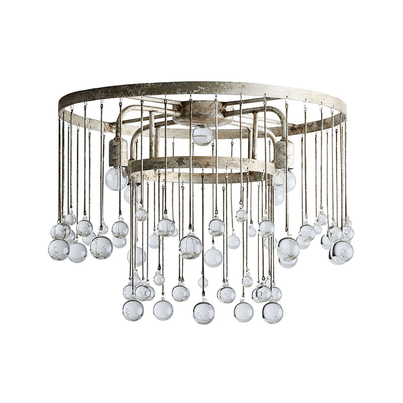 Fljotuvyo Postmodern Luxury Brass Crystal Flush Mount Ceiling Lamp - Letslighting