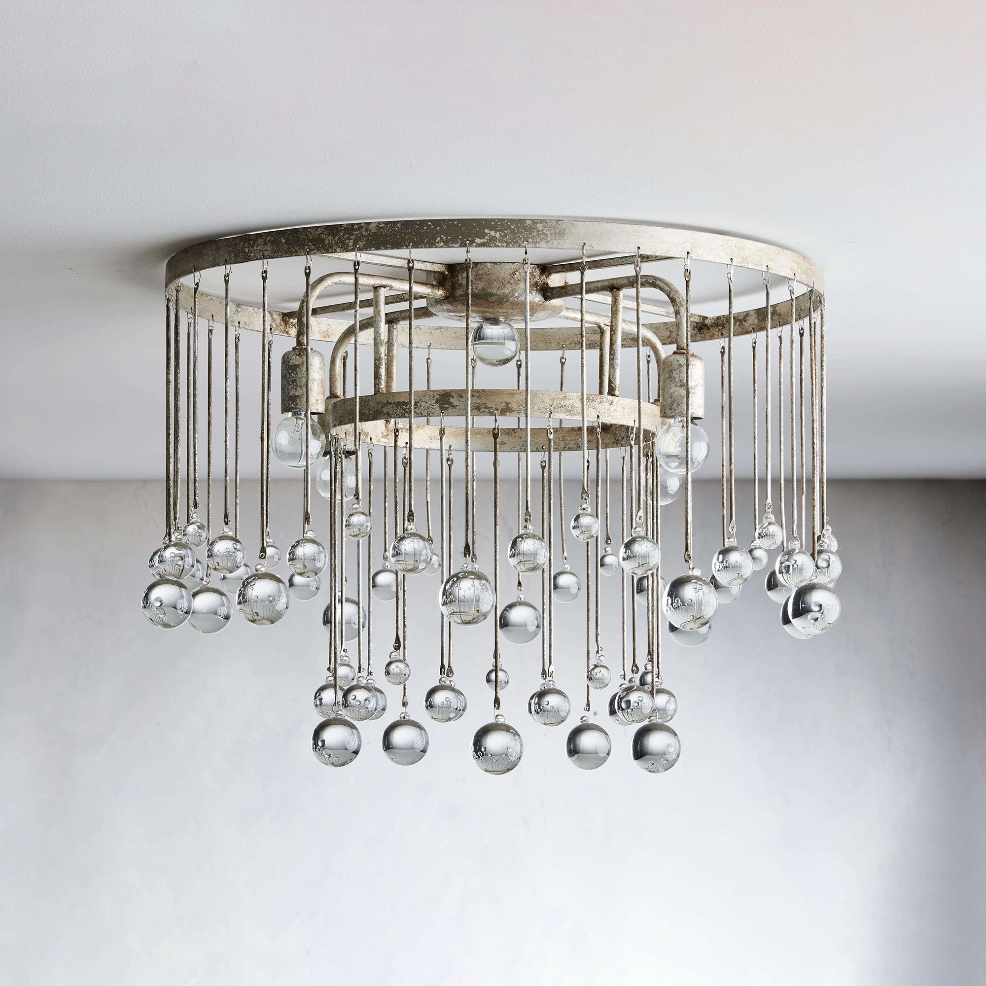 Fljotuvyo Postmodern Luxury Brass Crystal Flush Mount Ceiling Lamp - Letslighting