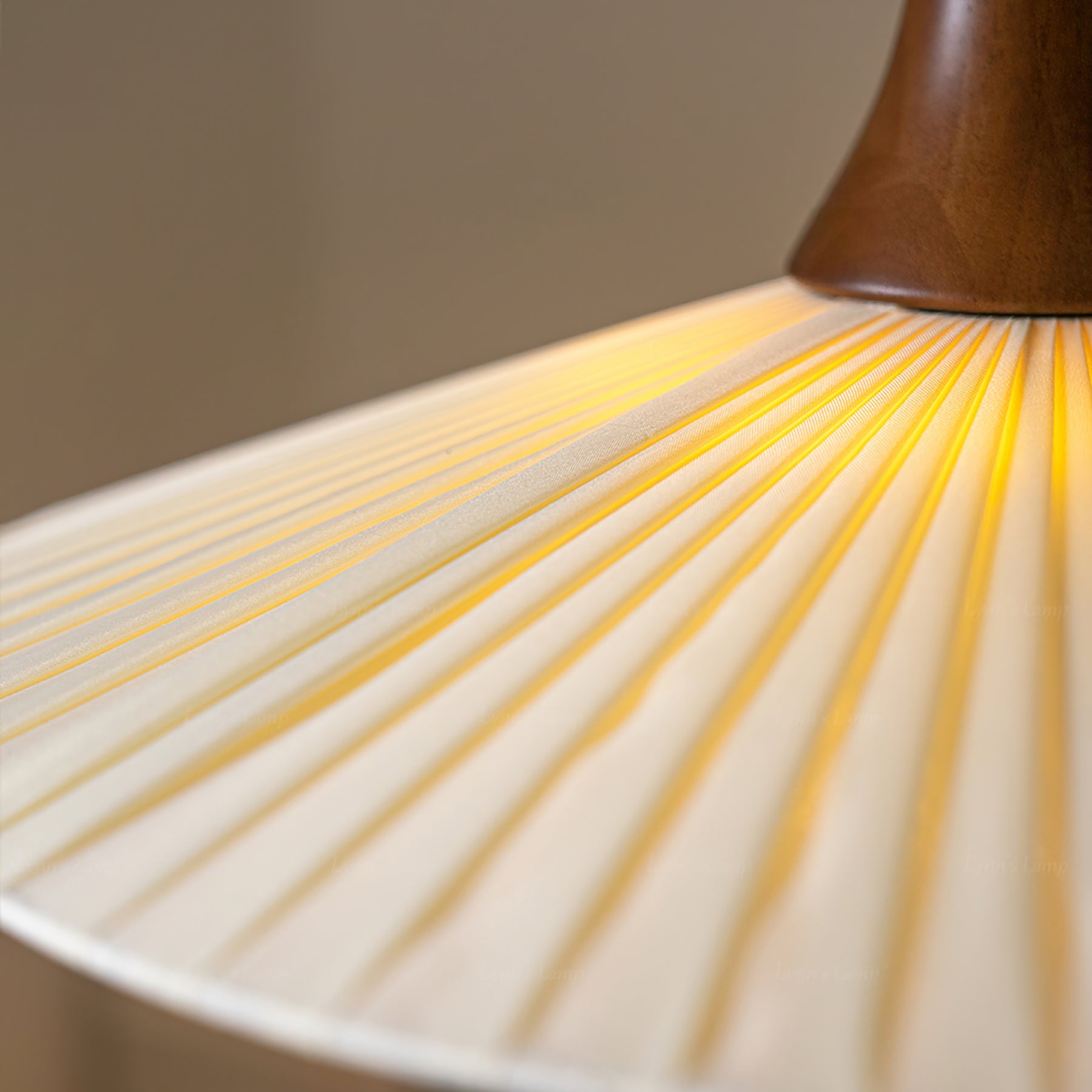 Vionne Mid-Century Wood and White Pendant Lamp - Letslighting