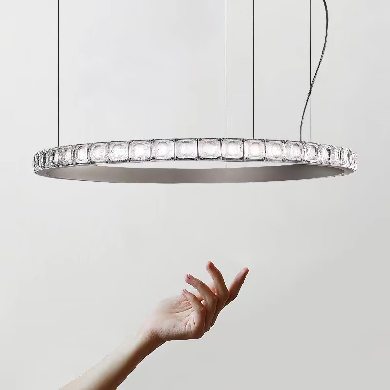 Avzorion Modern Minimalist Ring Glass Chandelier - Letslighting