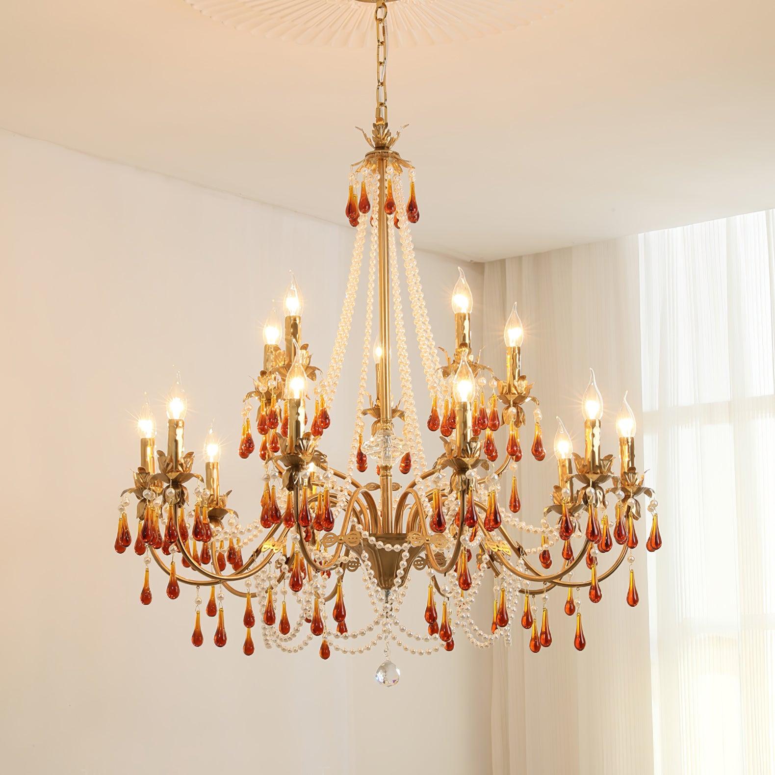 Ormirara Postmodern Luxury Amber Crystal Chandelier - Letslighting