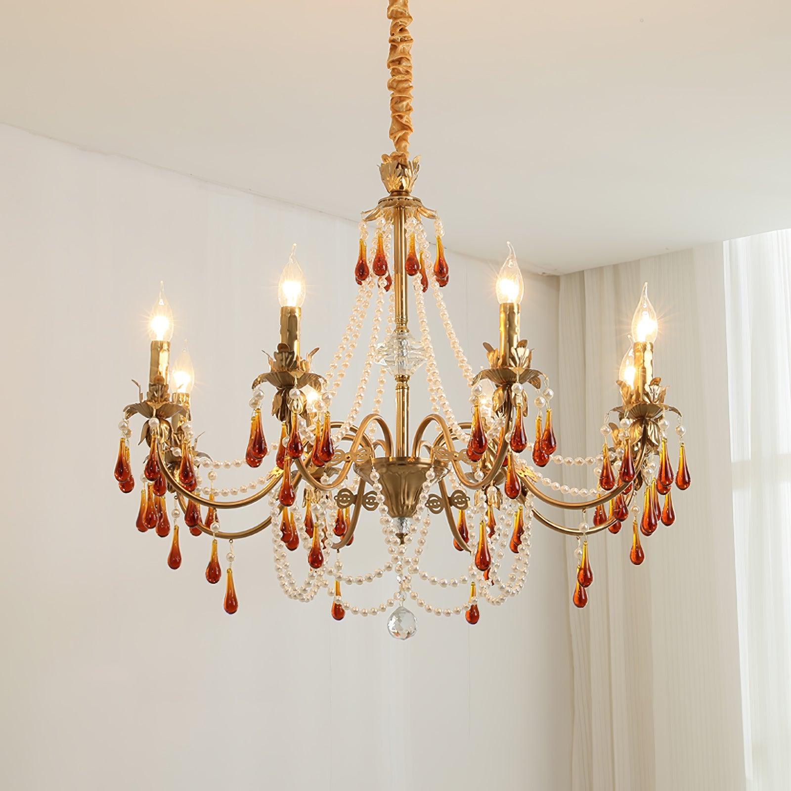 Ormirara Postmodern Luxury Amber Crystal Chandelier - Letslighting