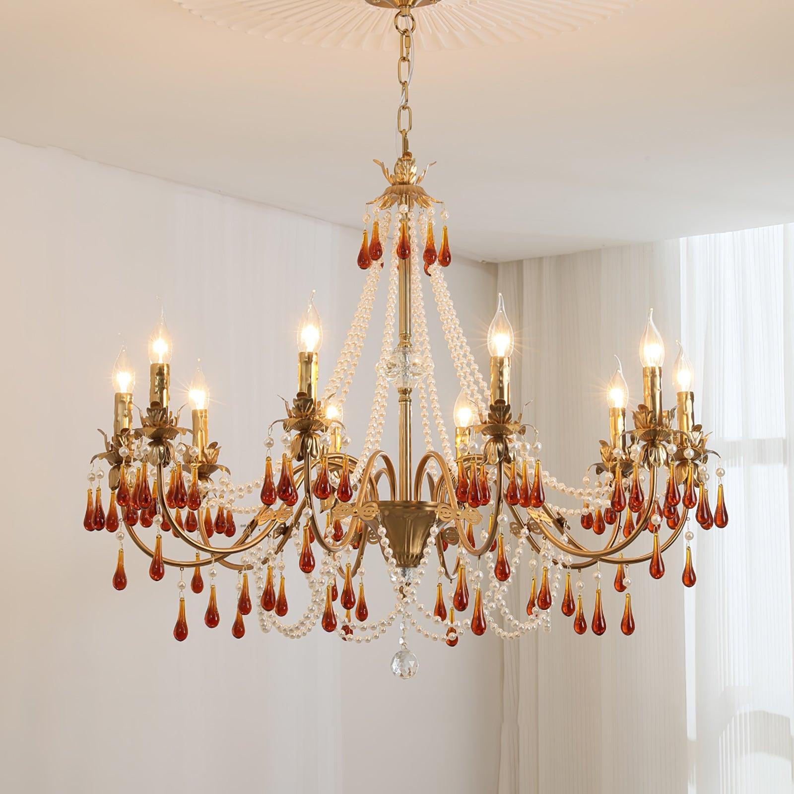 Ormirara Postmodern Luxury Amber Crystal Chandelier - Letslighting